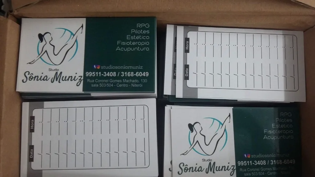 Impressão de cartões de fidelidade e panfletos para clínicas de estética. Gráfica em Niterói