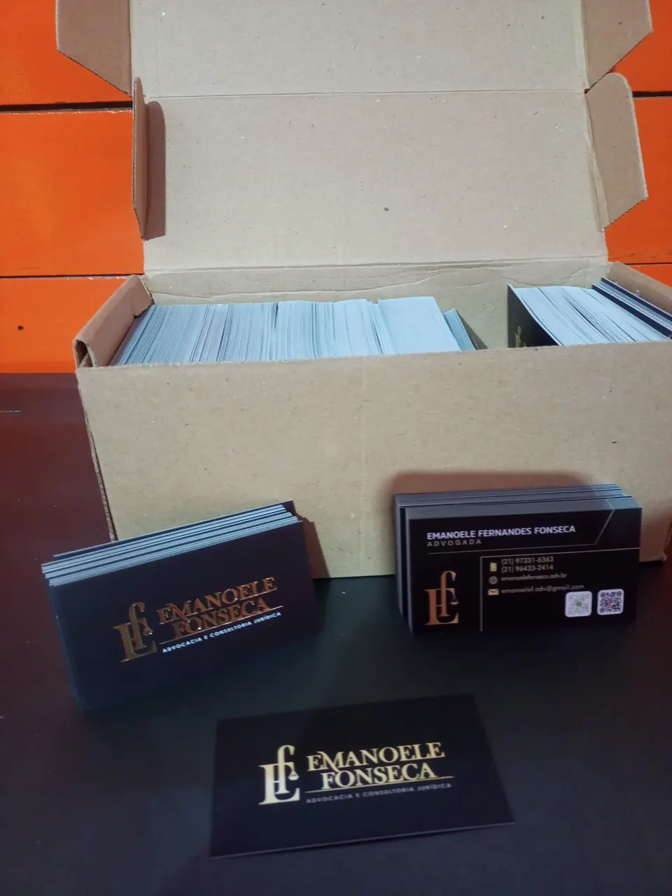 Cartões de visita para advocacia produzidos pela Gráfica Live Printer em Niterói