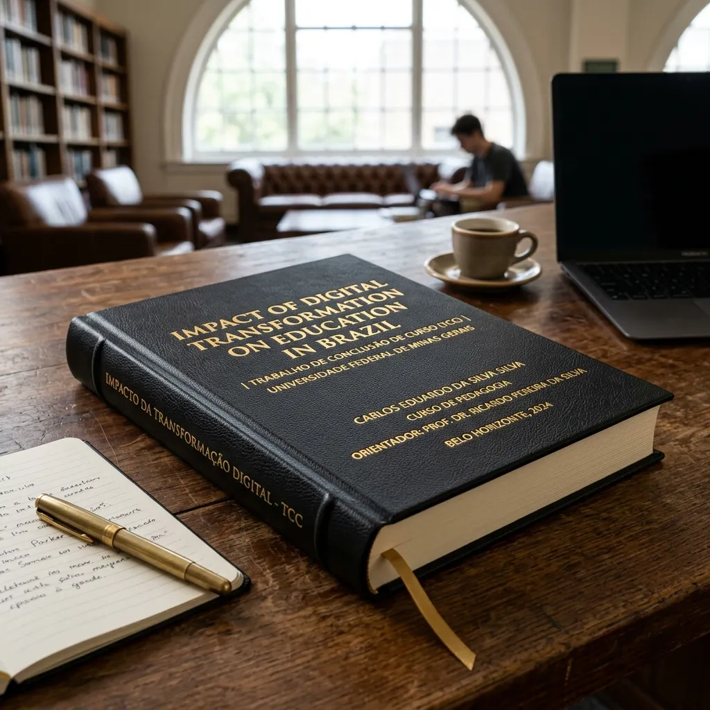 Encadernação de TCC com capa dura em Niterói