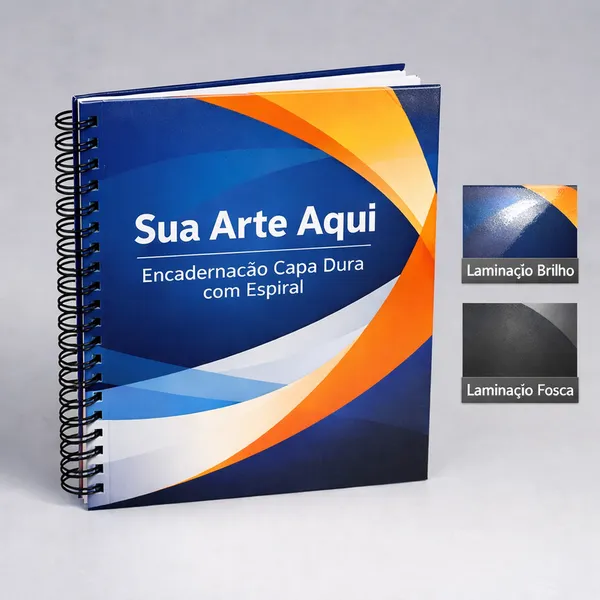Capa dura com espiral — foto do produto na loja Live Printer