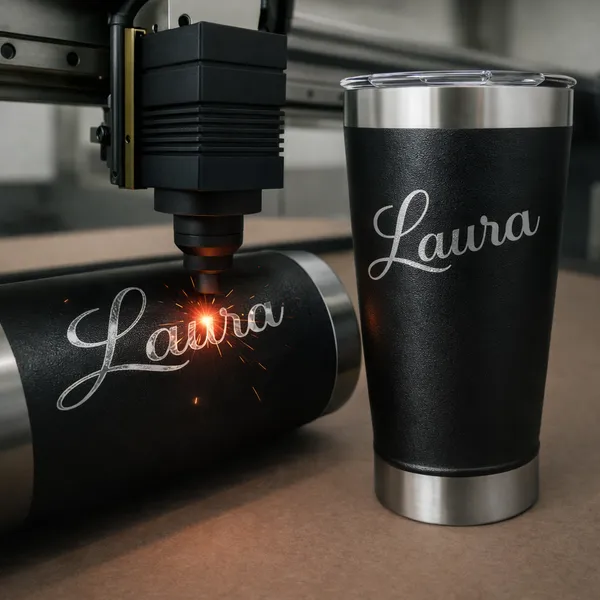 Copo térmico gravado — foto do produto na loja Live Printer
