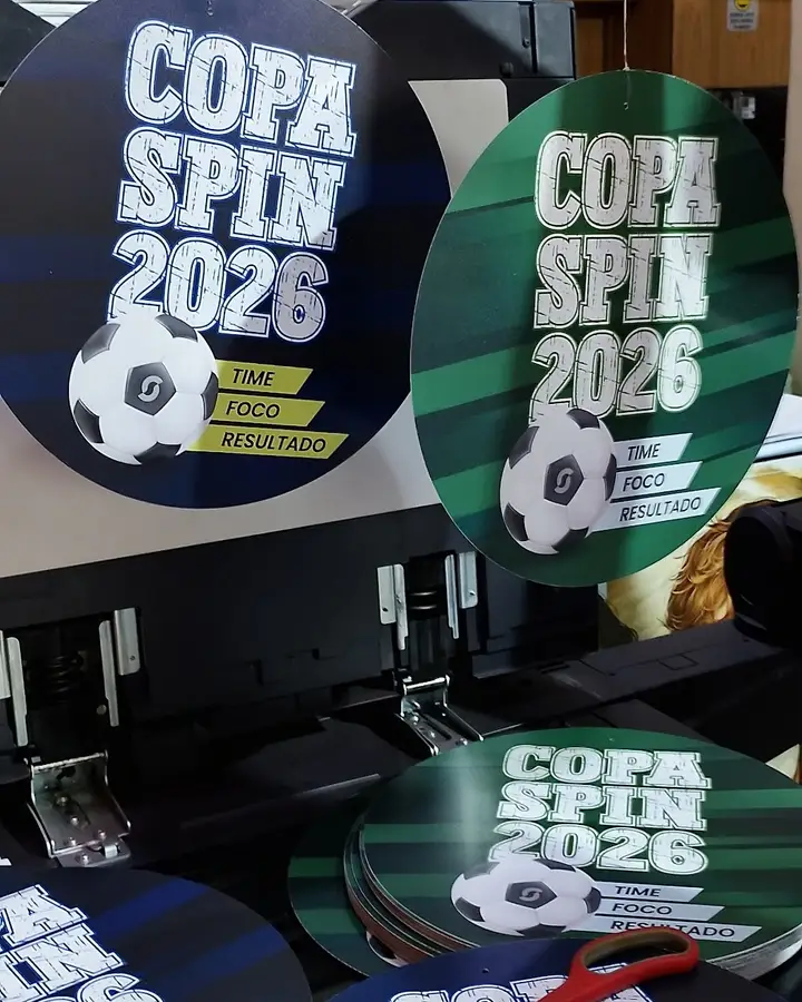 Peças recortadas para evento esportivo